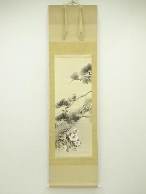 耕石筆　花鳥図　肉筆絹本掛軸